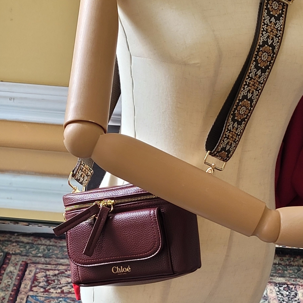 Chloe Burgundy Crossbody Bag - Picture 13 of 15
